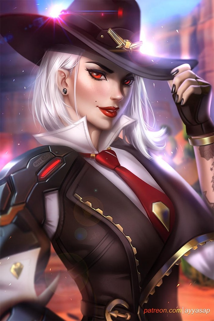 Пятничный арт на Эш из Overwatch — картинки с дерзкой красоткой