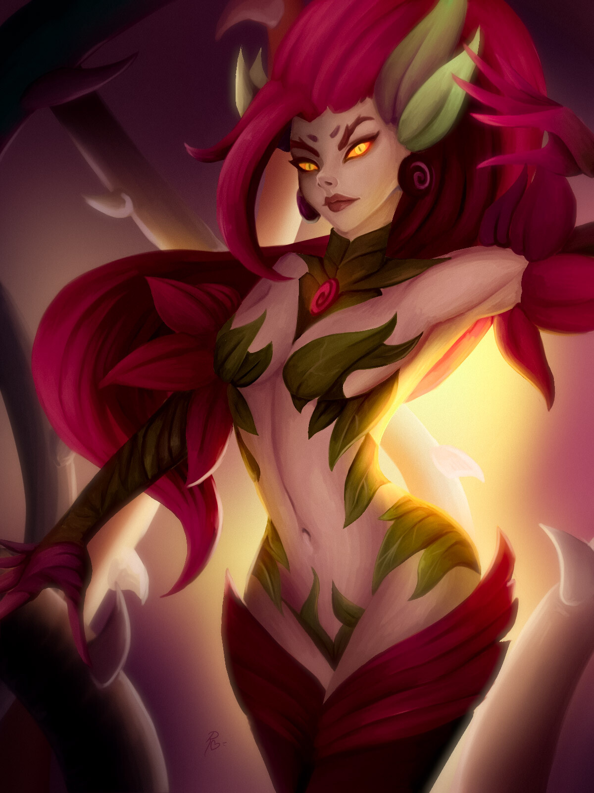 Пятничный арт на Зайру из League of Legends — красивые рисунки с девушками