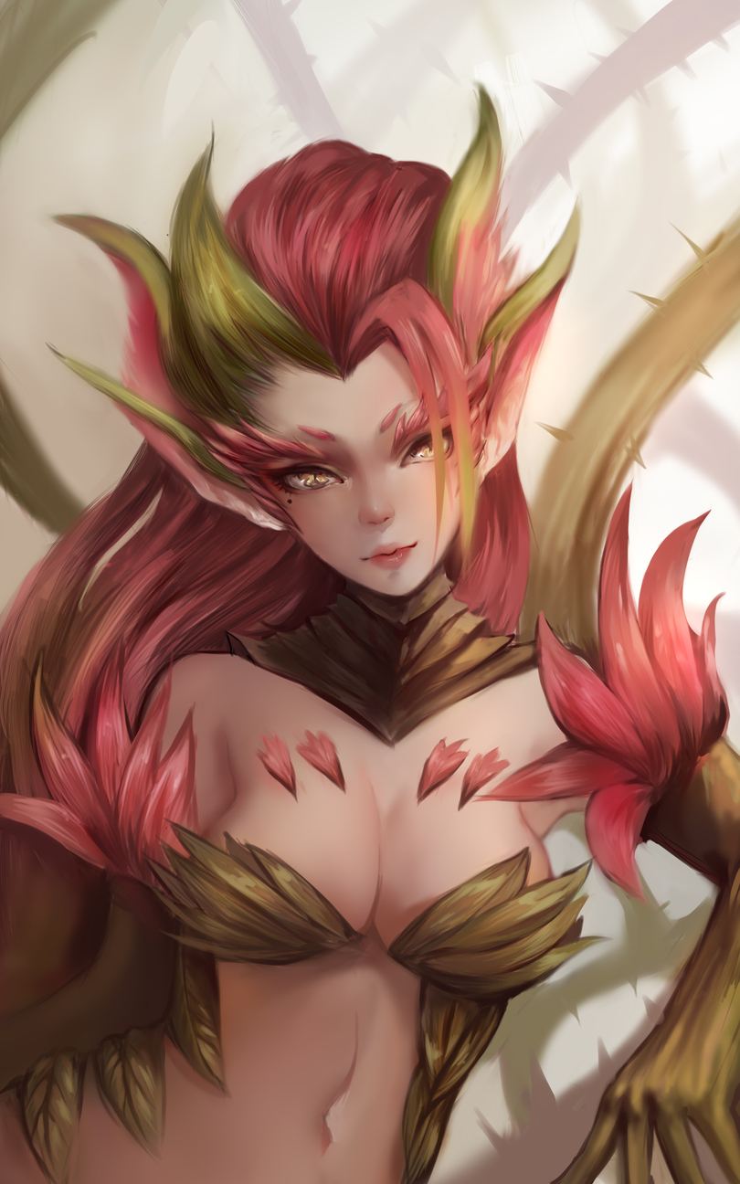 Пятничный арт на Зайру из League of Legends — красивые рисунки с девушками