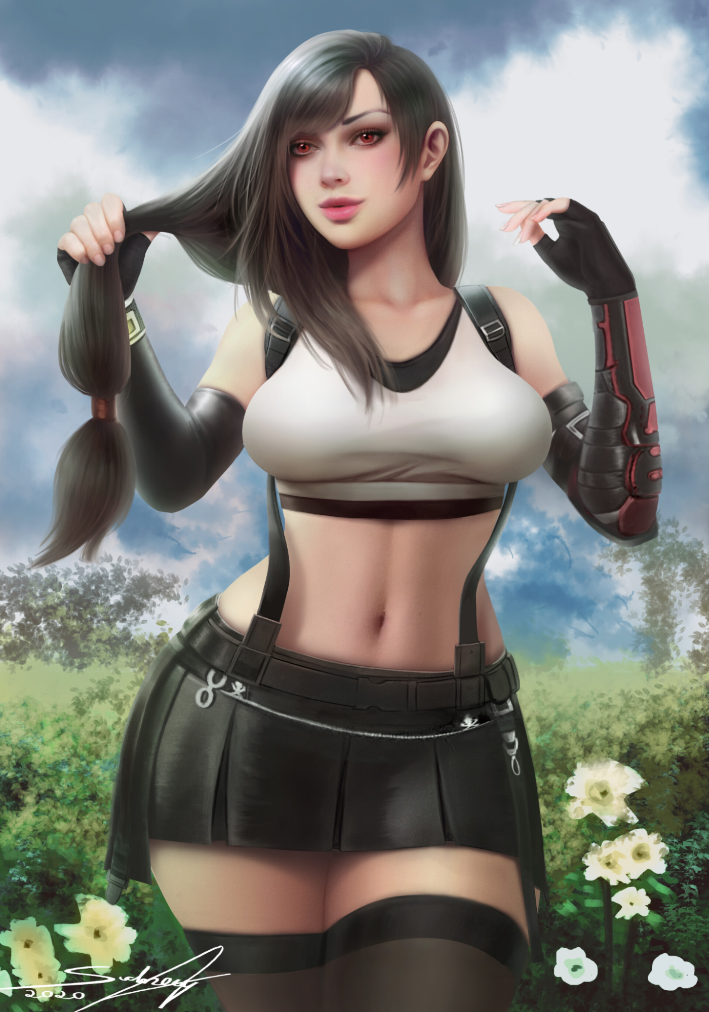 Сочные и откровенные арты с Тифой из Final Fantasy VII - красивые арты с девушкой