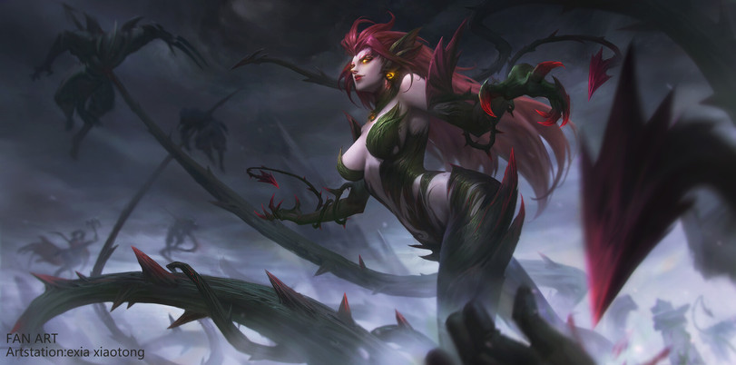 Пятничный арт на Зайру из League of Legends — красивые рисунки с девушками