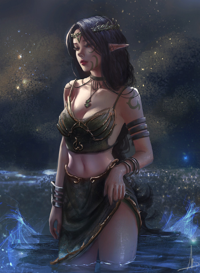 Пятничный арт на эльфов — World of Warcraft, Divinity: Original Sin, The Elder Scrolls
