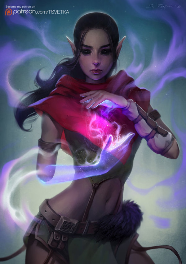 Пятничный арт на эльфов — World of Warcraft, Divinity: Original Sin, The Elder Scrolls