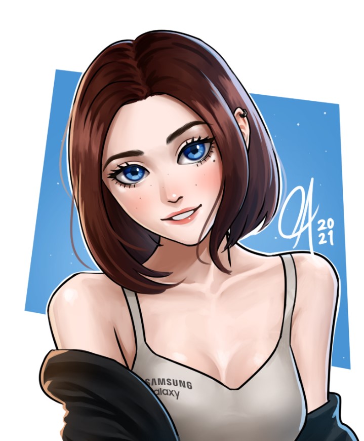 Пятничный арт на ассистентку Сэм — Samsung Sam, Samsung Girl, анимешная помощница