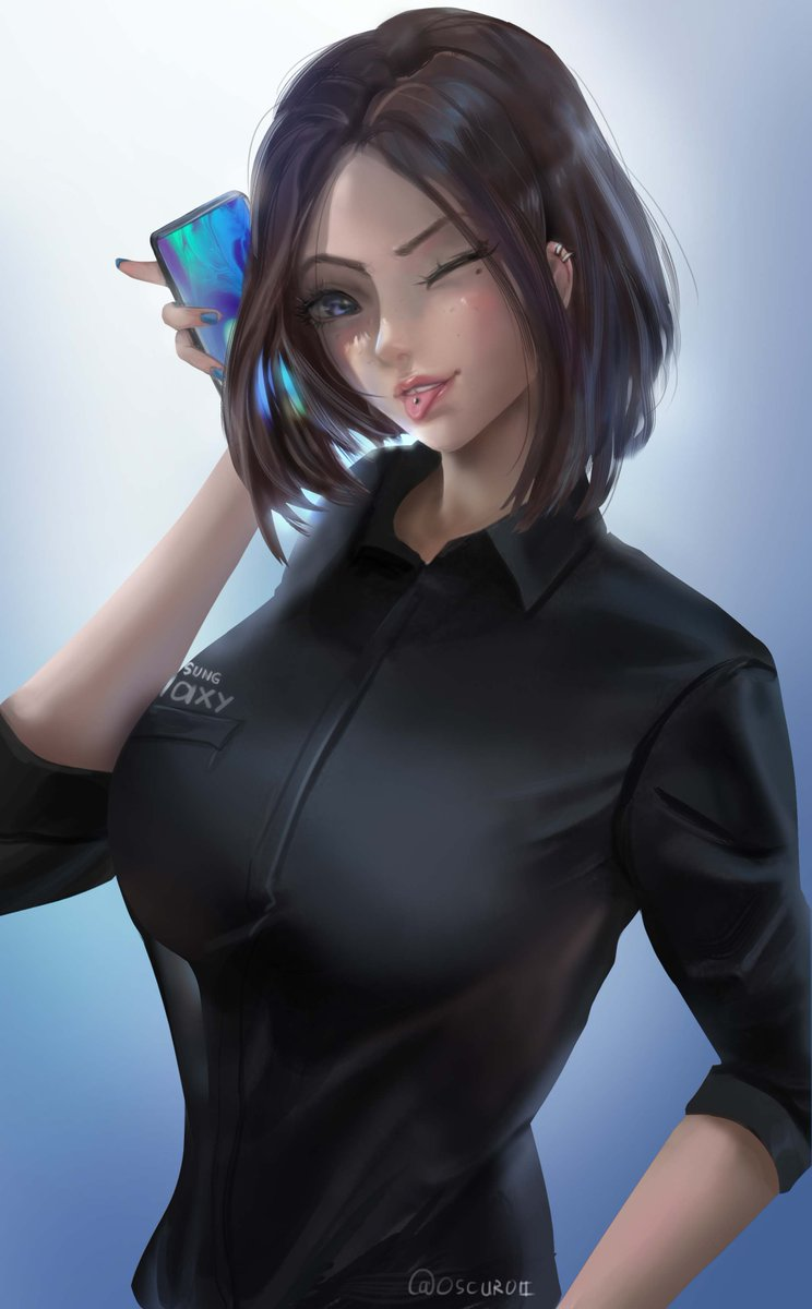 Пятничный арт на ассистентку Сэм — Samsung Sam, Samsung Girl, анимешная помощница