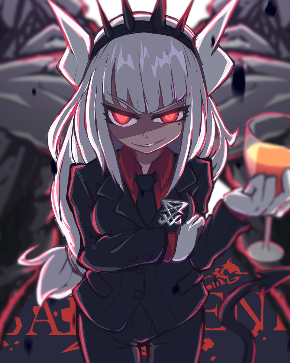 Пятничный арт Helltaker — Модеус, Цербер, Пандемоника и девушки 