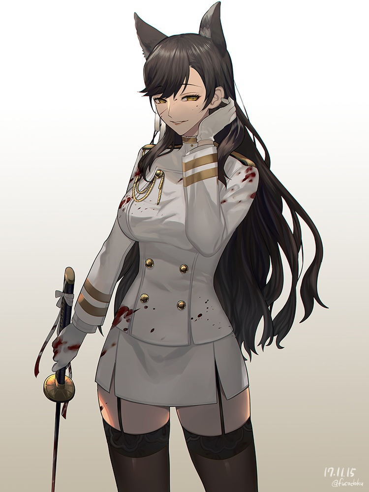 Арт на Атаго из Azur Lane (девушка, корабль, аниме)