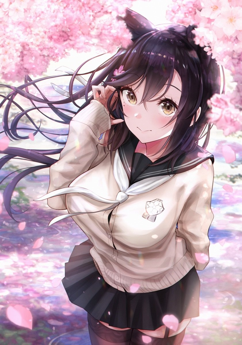 Арт на Атаго из Azur Lane (девушка, корабль, аниме)