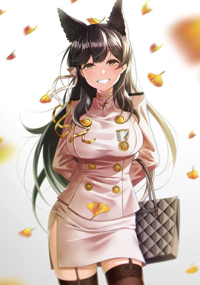 Арт на Атаго из Azur Lane (девушка, корабль, аниме)