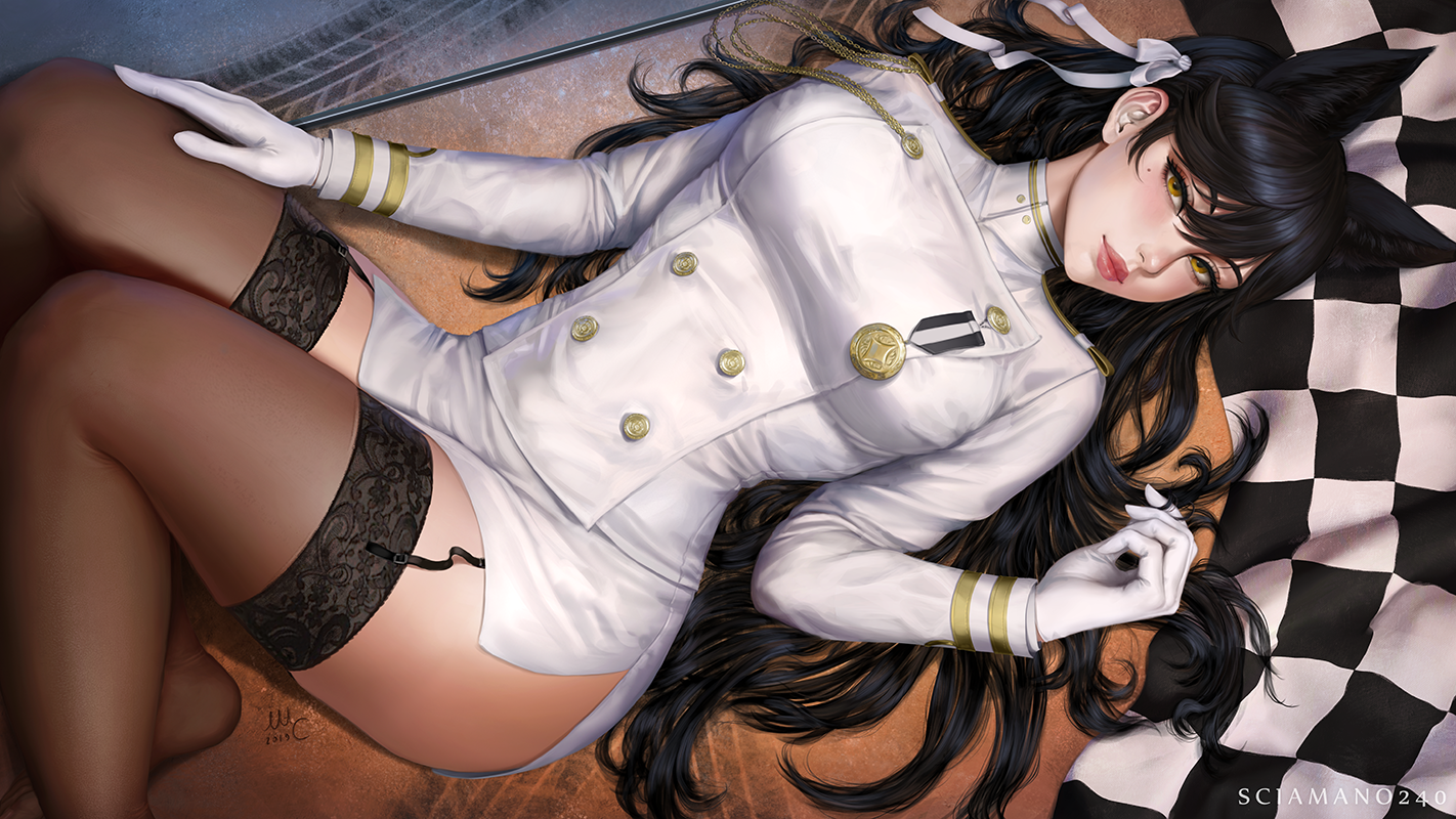 Арт на Атаго из Azur Lane (девушка, корабль, аниме)
