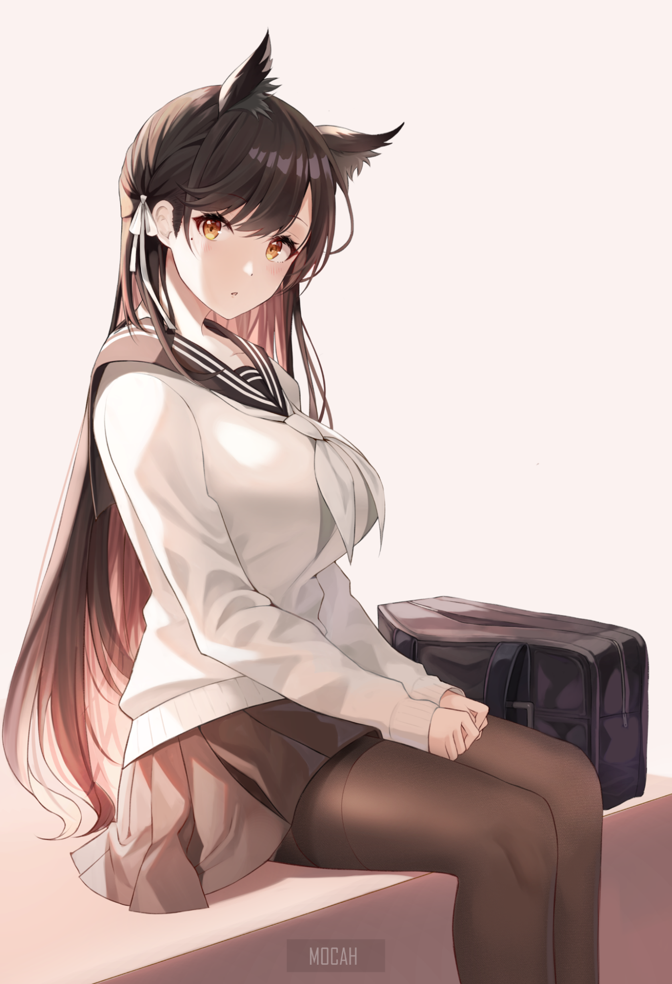Арт на Атаго из Azur Lane (девушка, корабль, аниме)