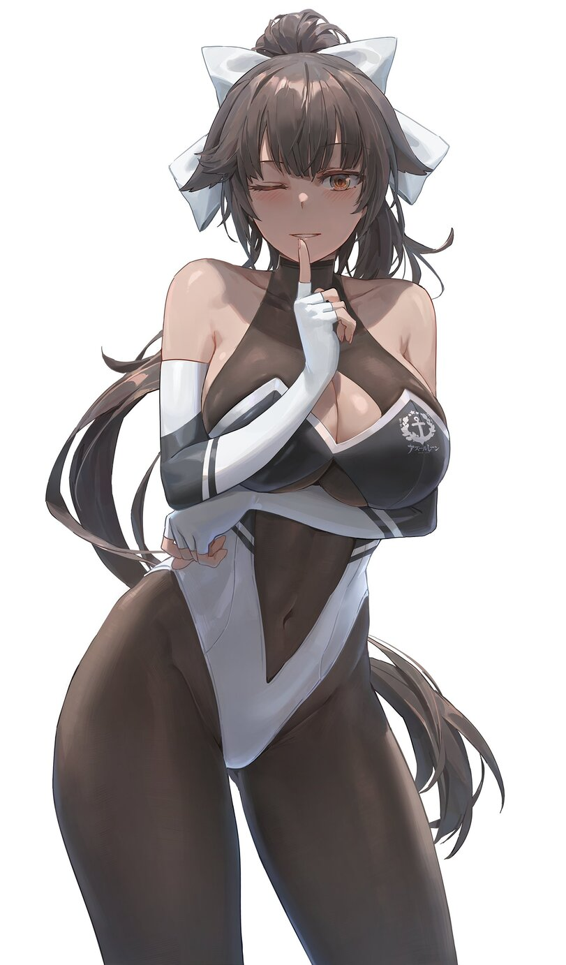 Арт на Атаго из Azur Lane (девушка, корабль, аниме)