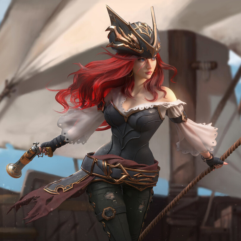 Пятничный арт на Мисс Фортуну из League of Legends