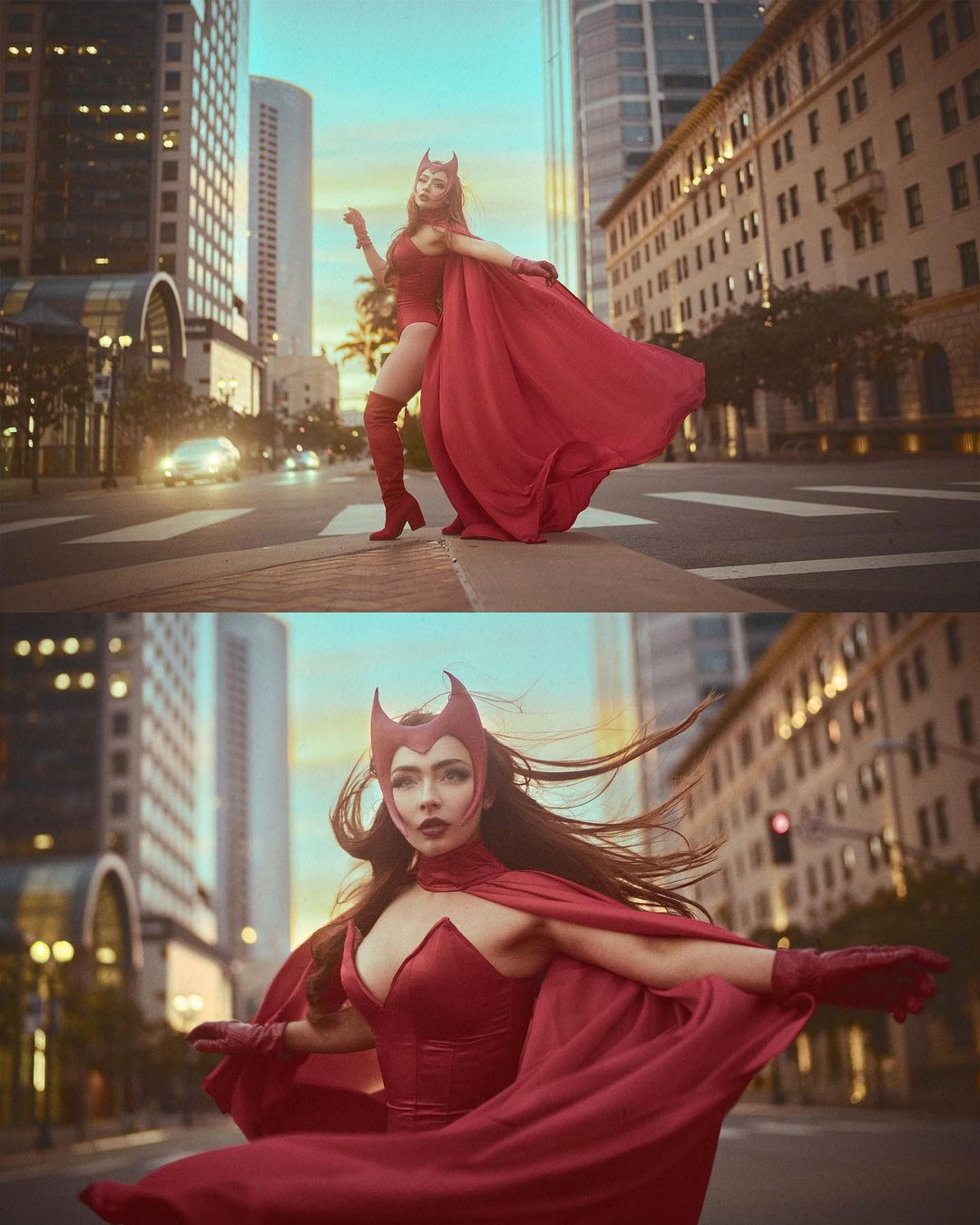 Правильный косплей на Алую Ведьму (Wanda Maximoff) из Marvel Comics