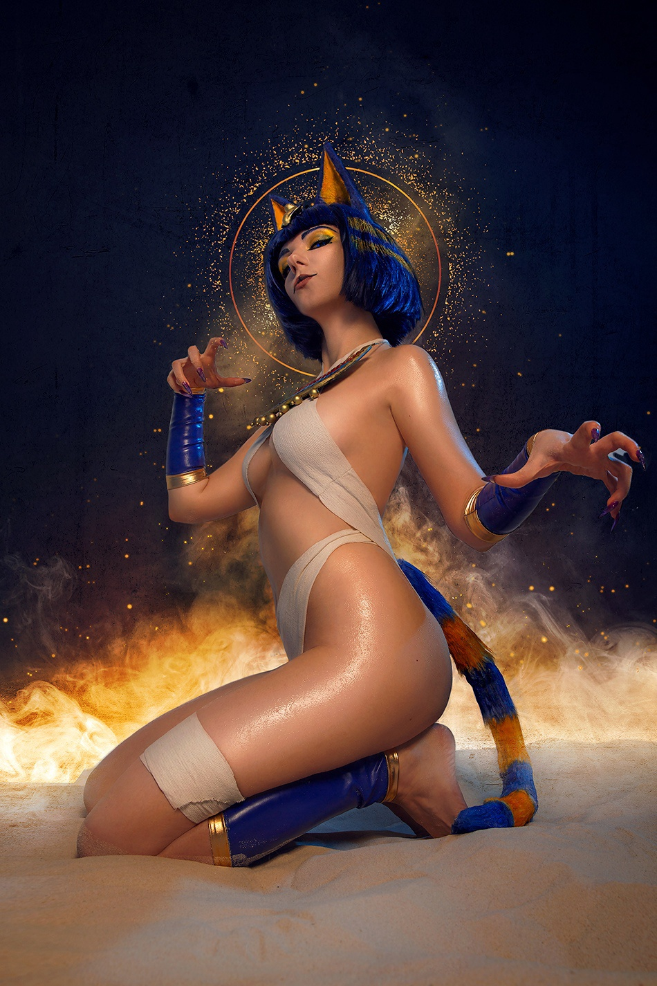 Косплей на Анку (Ankha) из Animal Crossing от AGflower. Фотограф Din Battler.