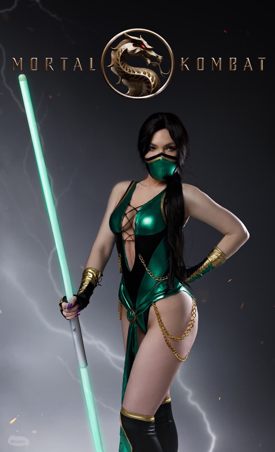 Косплей на Джейд из Mortal Kombat