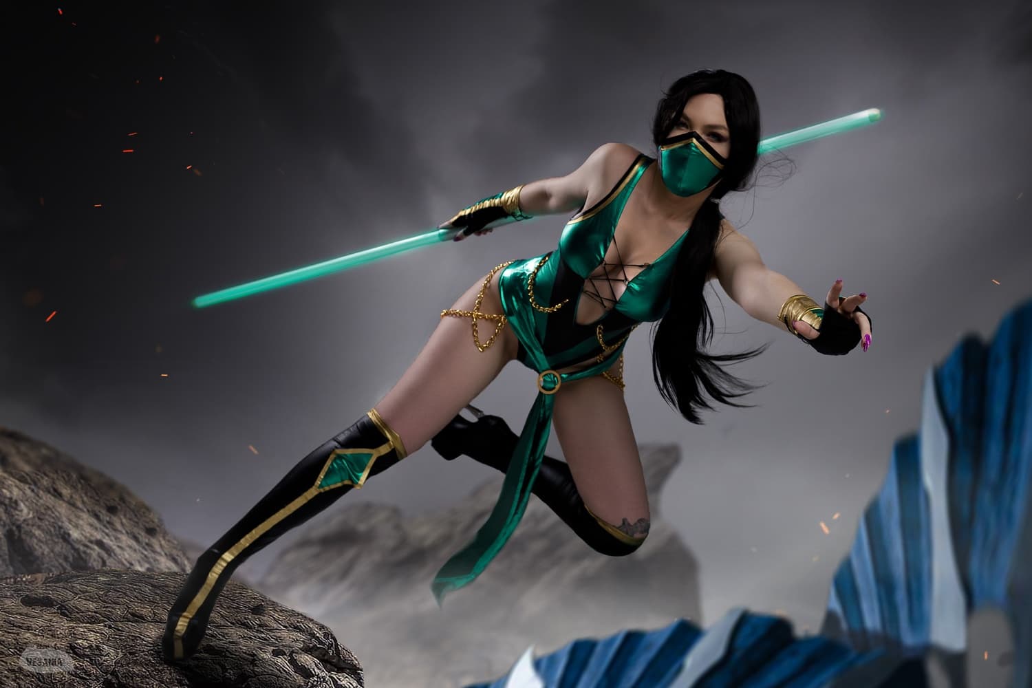 Косплей на Джейд из Mortal Kombat