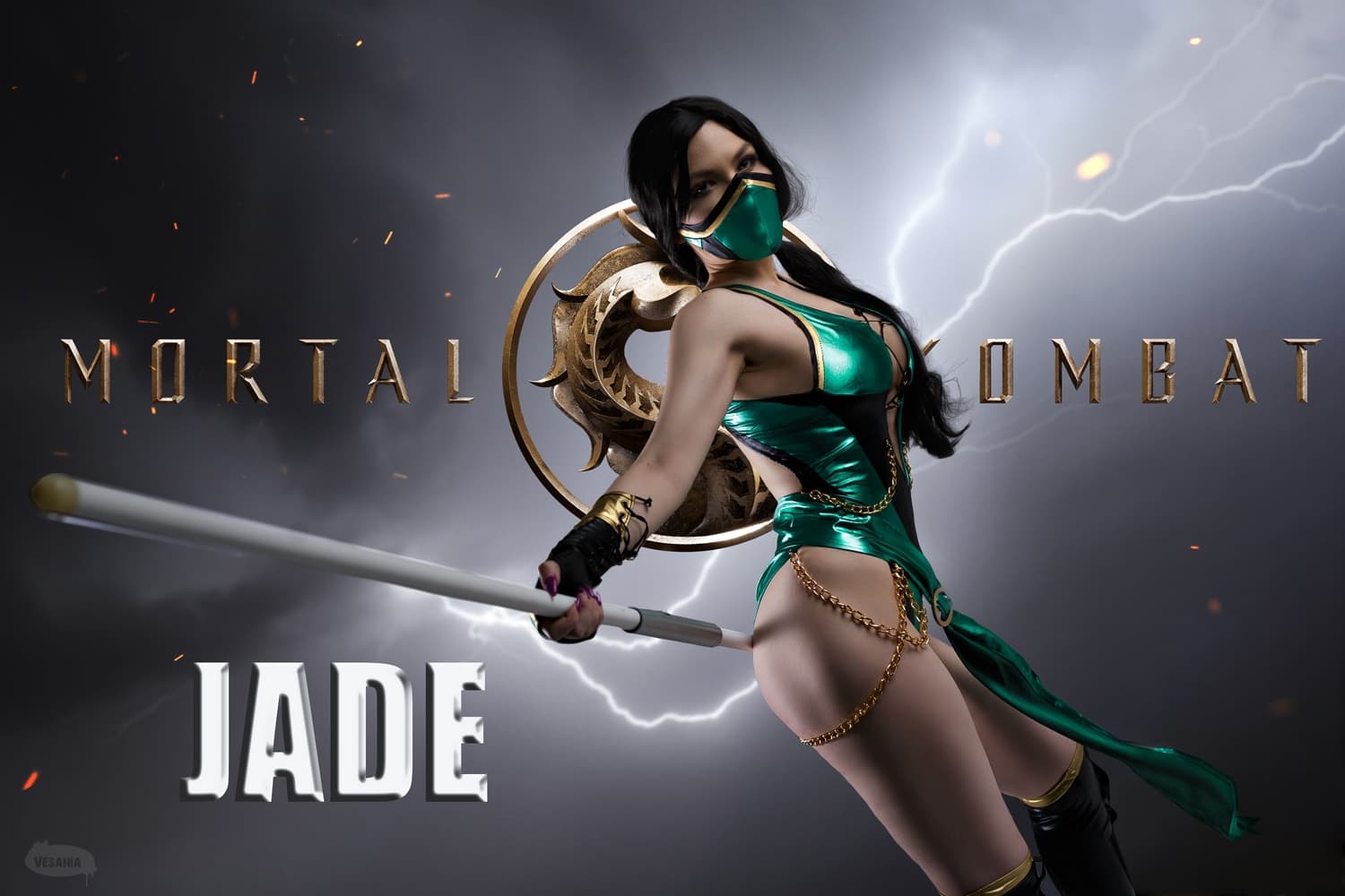 Косплей на Джейд из Mortal Kombat