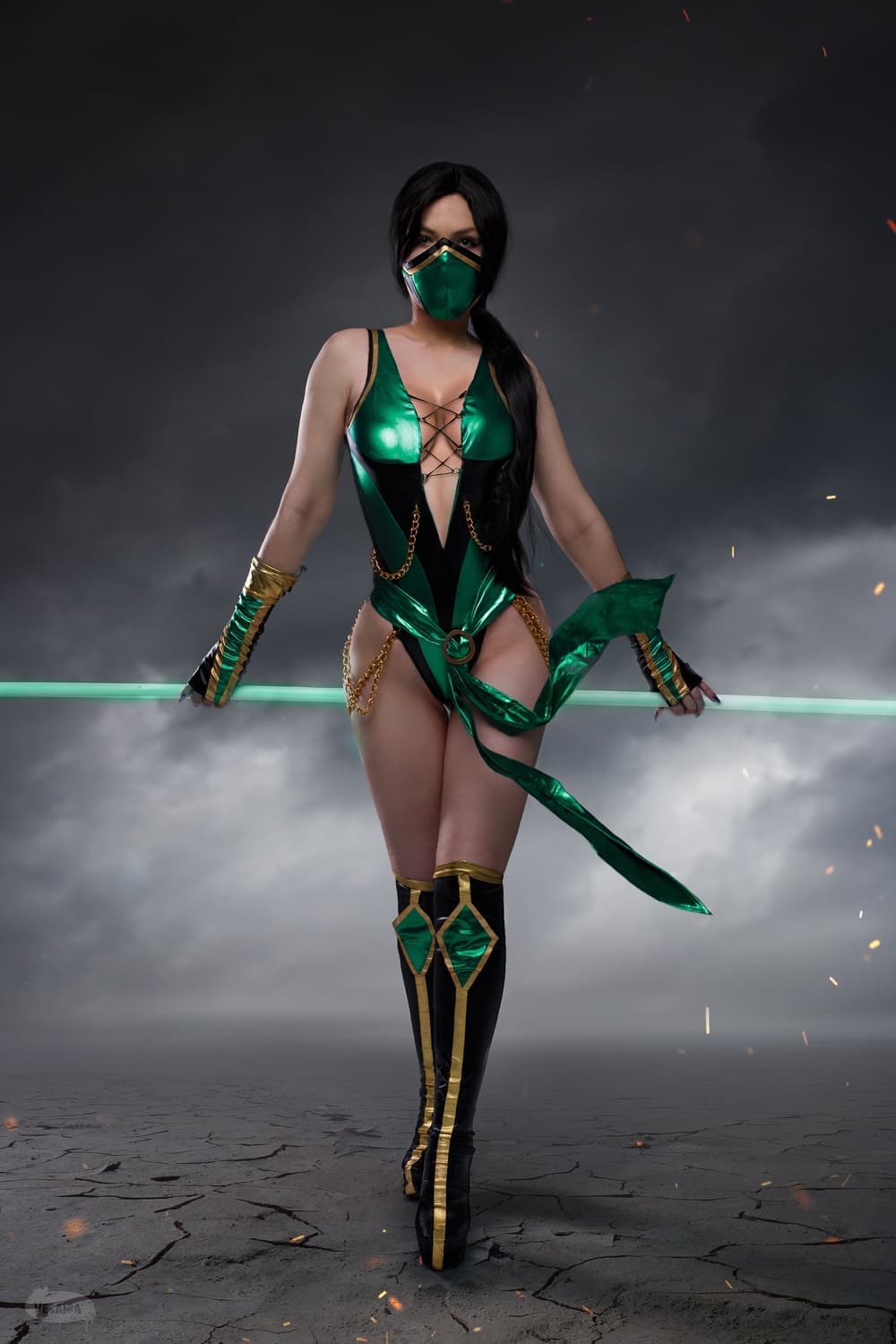 Косплей на Джейд из Mortal Kombat