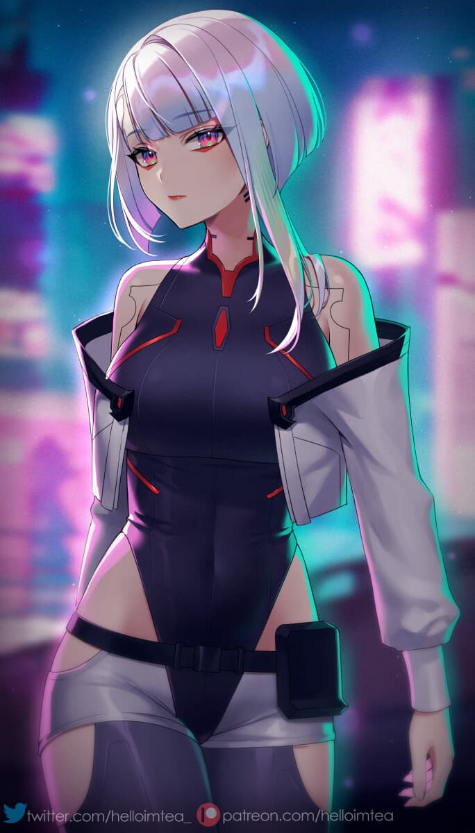 Арты на Люси из Cyberpunk: Edgerunners — картинки и заставки