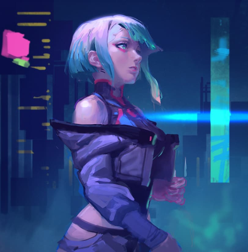 Арты на Люси из Cyberpunk: Edgerunners — картинки и заставки
