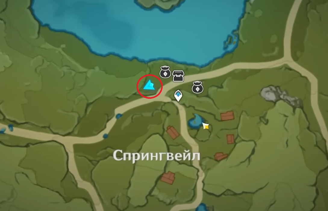 Подарок у сцены винного рынка Genshin Impact