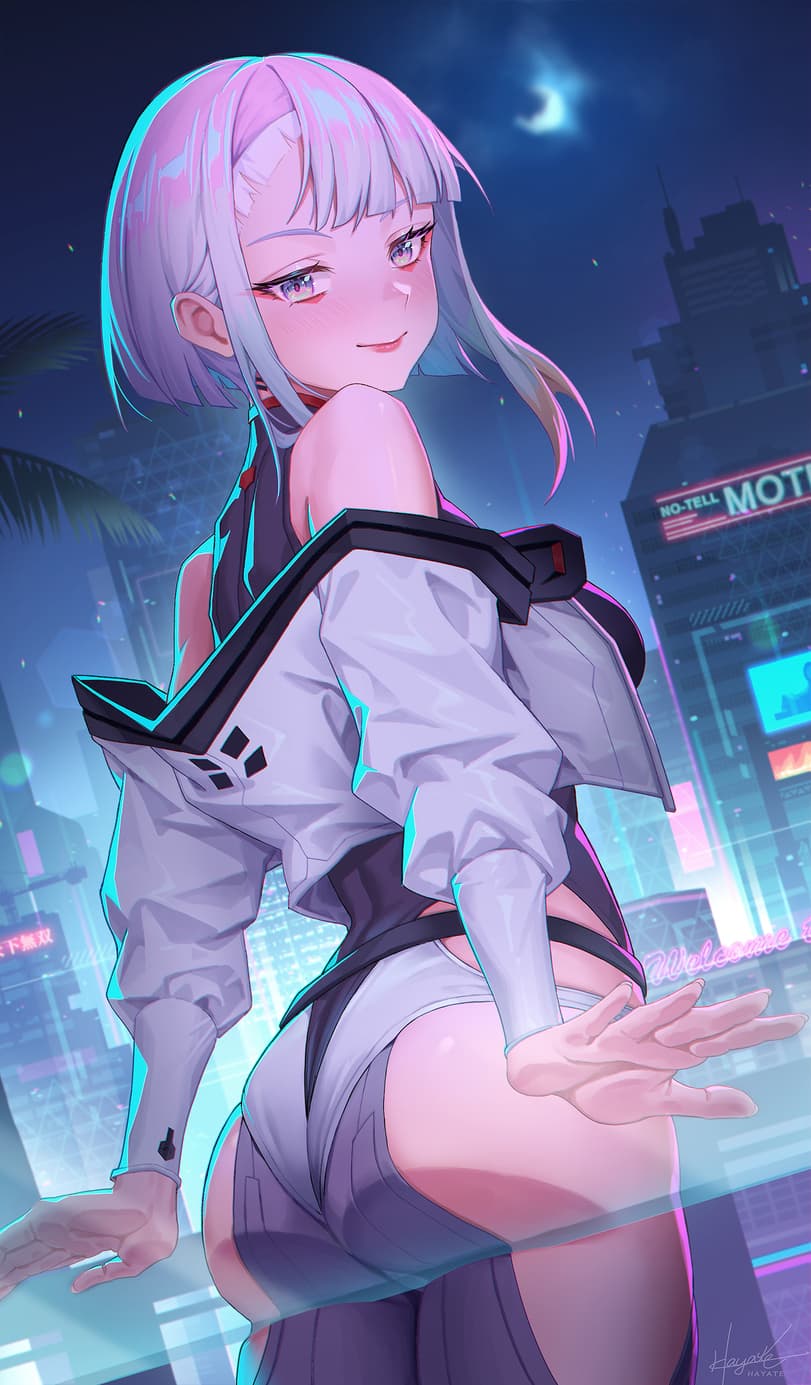 Арты на Люси из Cyberpunk: Edgerunners — картинки и заставки