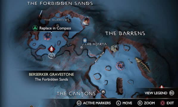Второе надгробие берсерков в Альфхейме в God of War Ragnarok