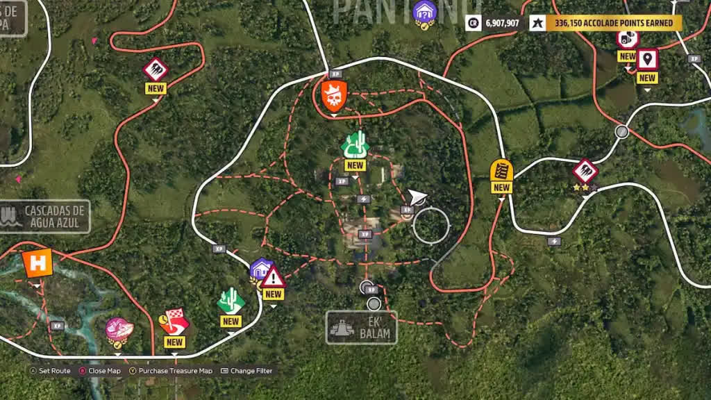 Как найти каменные фонари в «Эк Балам» в Forza Horizon 5