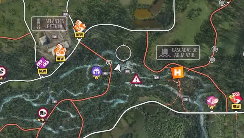Как найти каменные фонари в «Cascadas De Agua Azul» в Forza Horizon 5