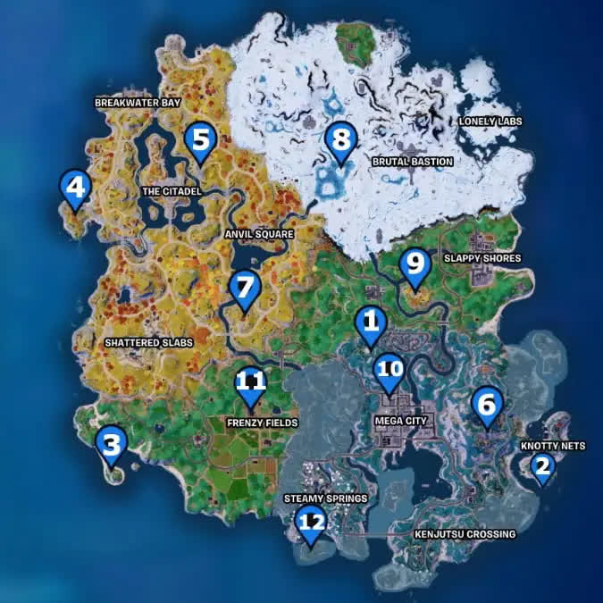 Расположение всех NPC и персонажей в Fortnite Глава 4 Сезон 2