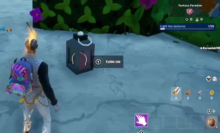 Как найти все фонари на острове Lantern Fest Tour в Fortnite - второй фонарь