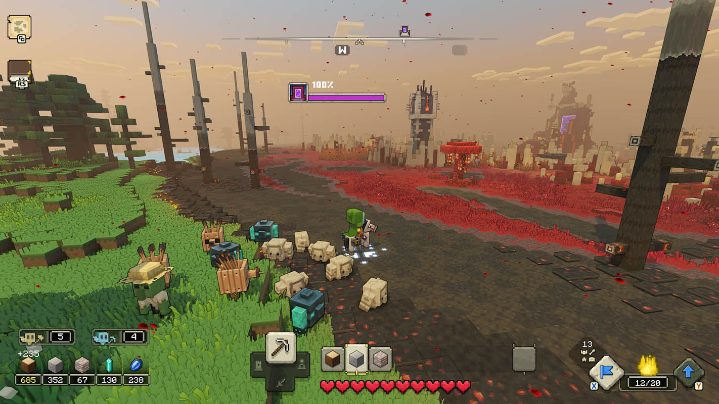 Стратегия Minecraft Legends вышла на консолях и ПК
