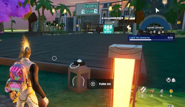 Как найти все фонари на острове Lantern Fest Tour в Fortnite - шестой фонарь