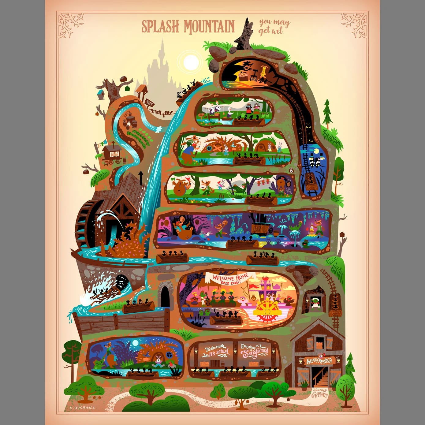 В Диснейленде закрыли Аттракцион Splash Mountain