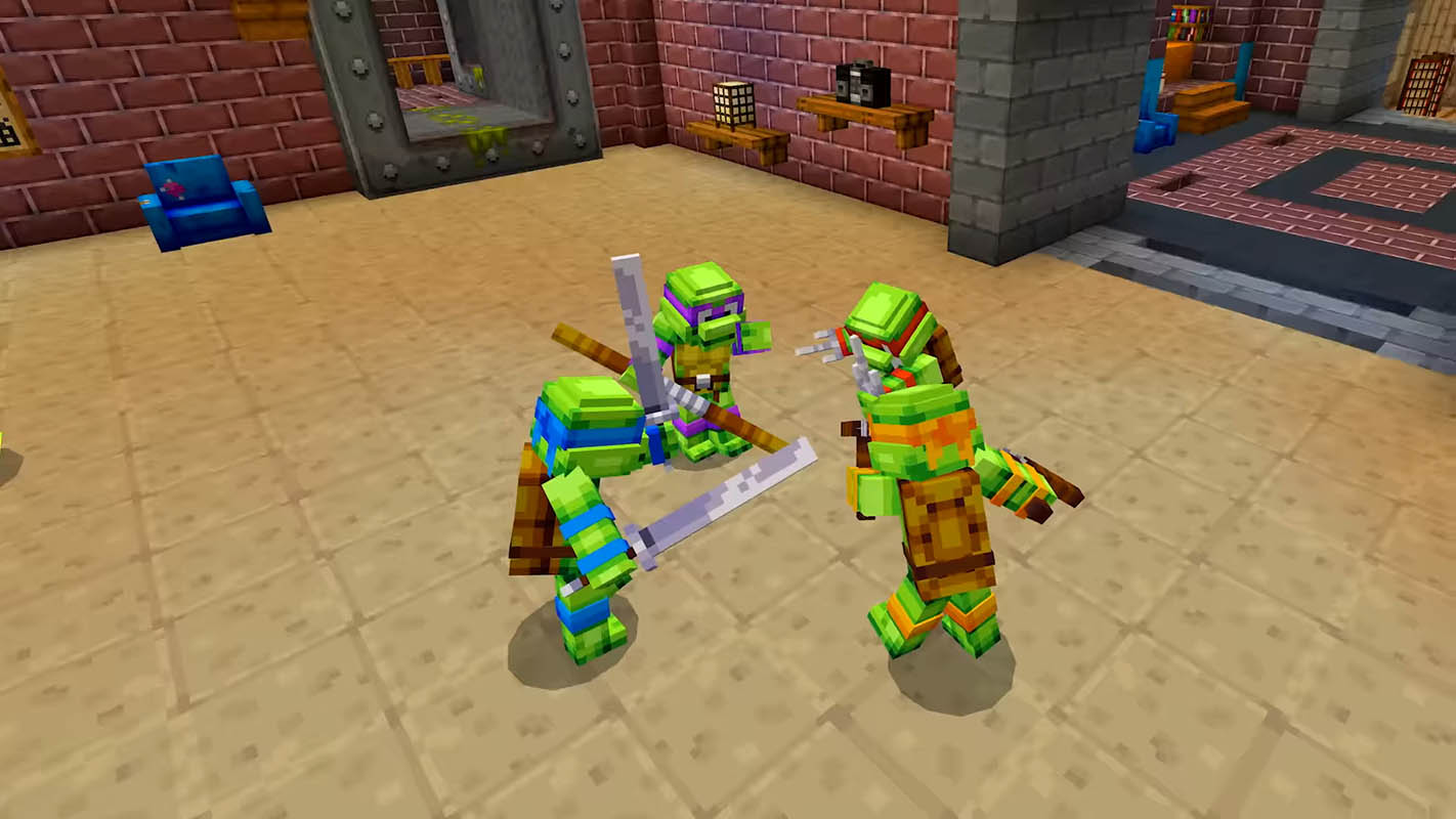 Для Minecraft вышло DLC с персонажами из «Черепашек-ниндзя»