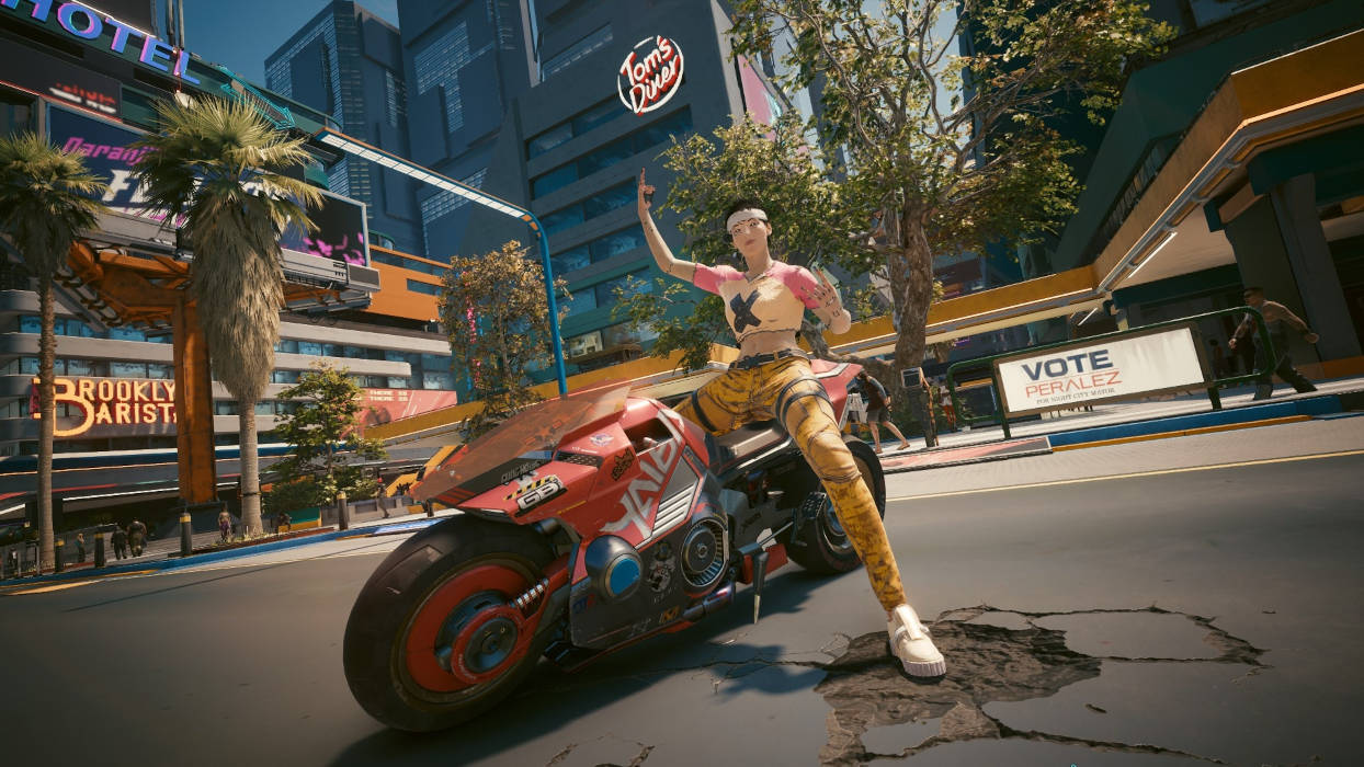Для Cyberpunk 2077 вышел патч 2.0 с боями во время вождения