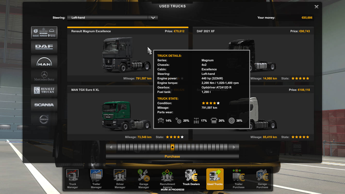 Патч 1.49 добавит в Euro Truck Simulator 2 подержанные грузовики