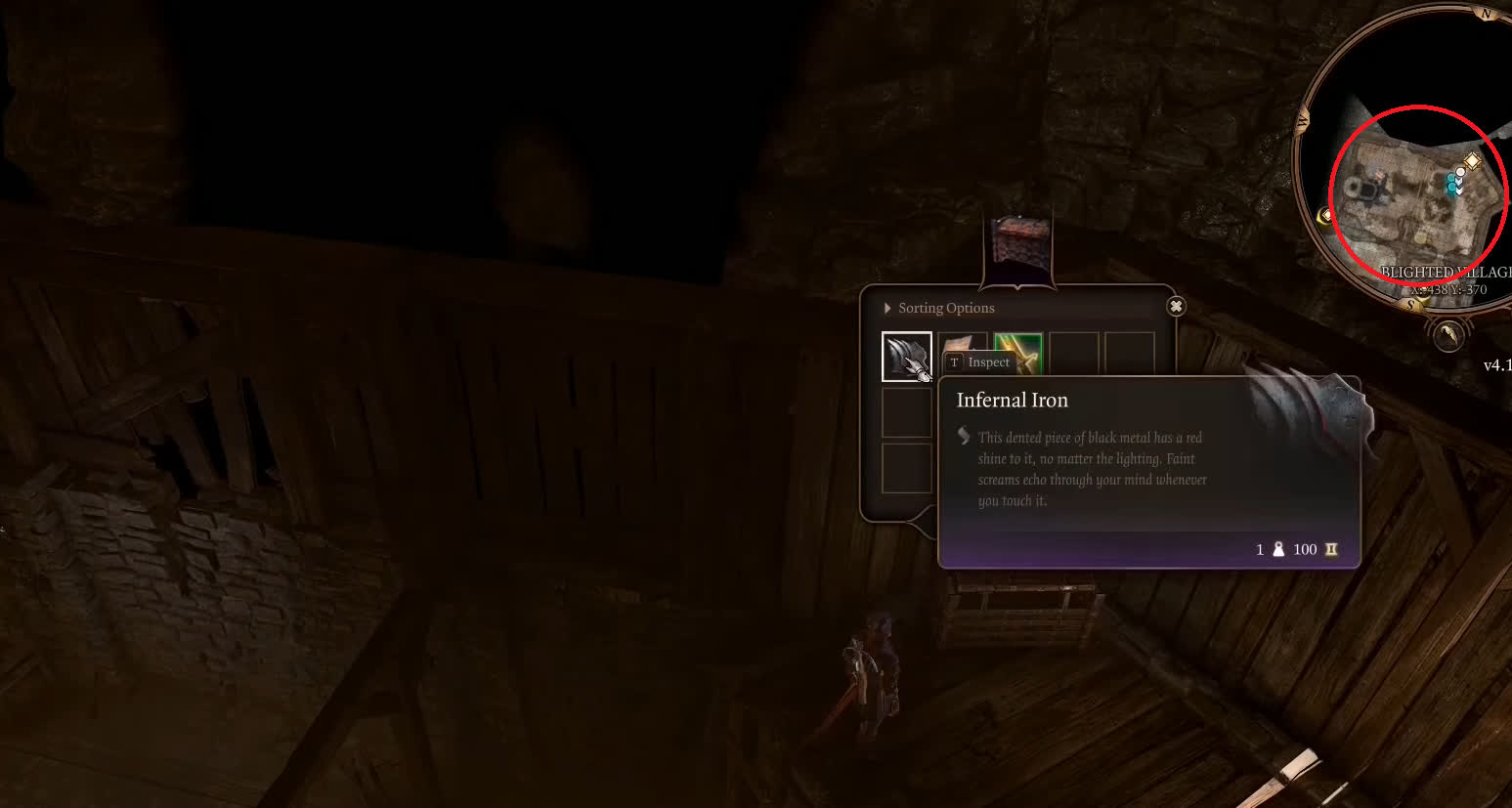 Адское железо в Вымершей деревне в Baldur's Gate 3