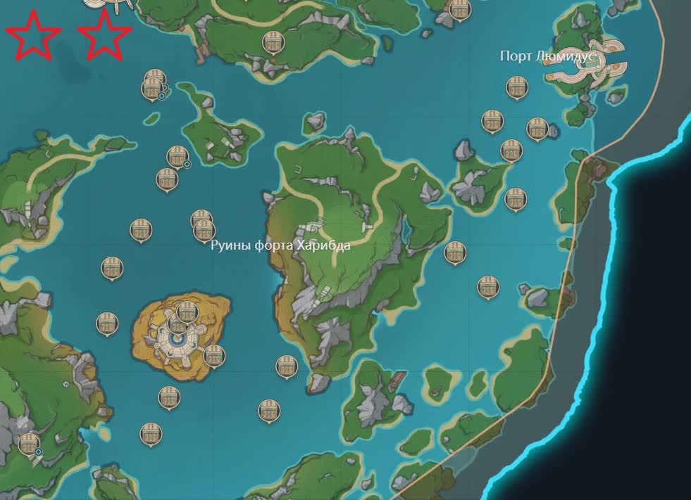 Все богатые сундуки в Морте в Genshin Impact
