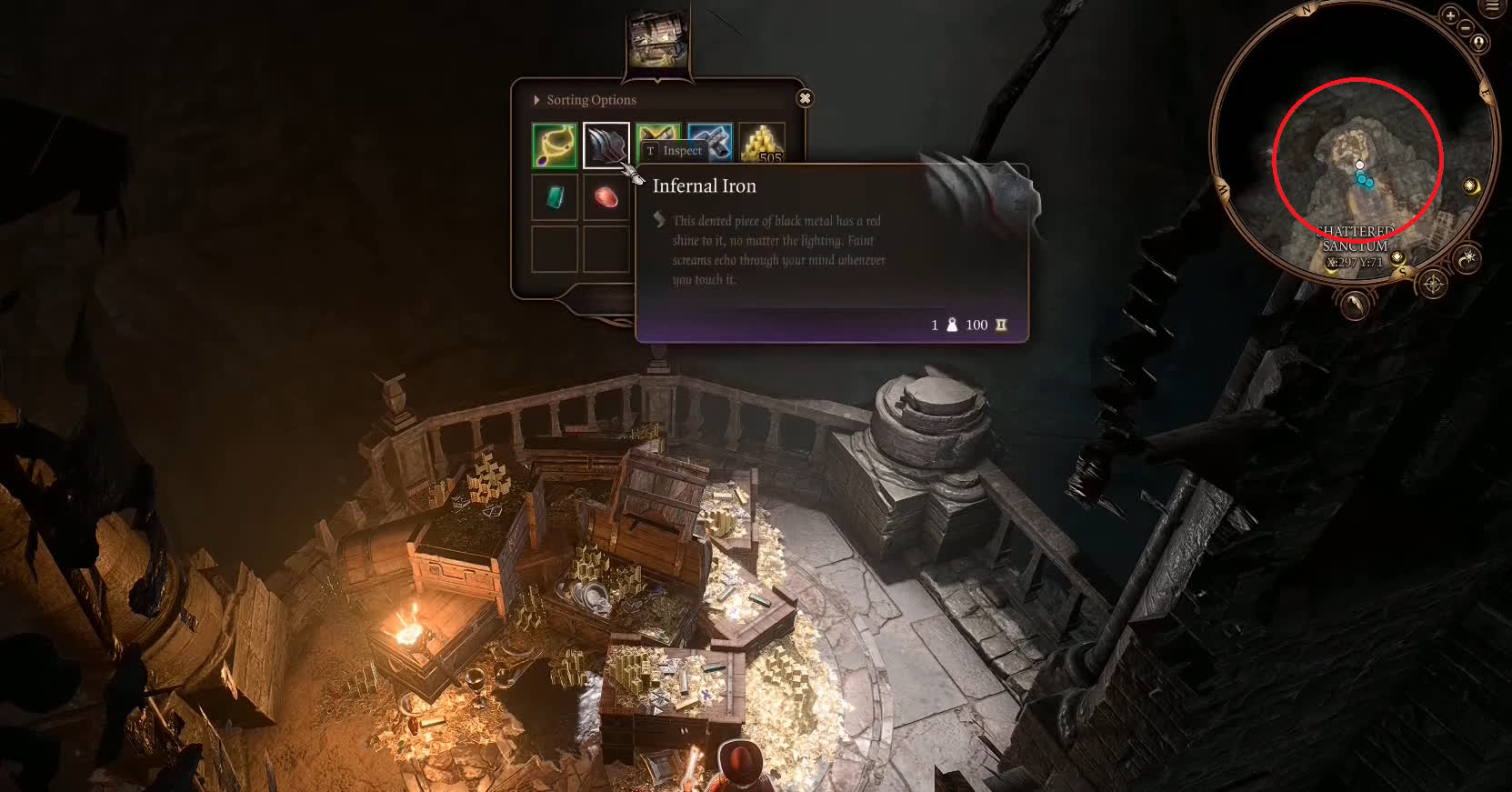 Адское железо в Разбитом святилище в Baldur's Gate 3