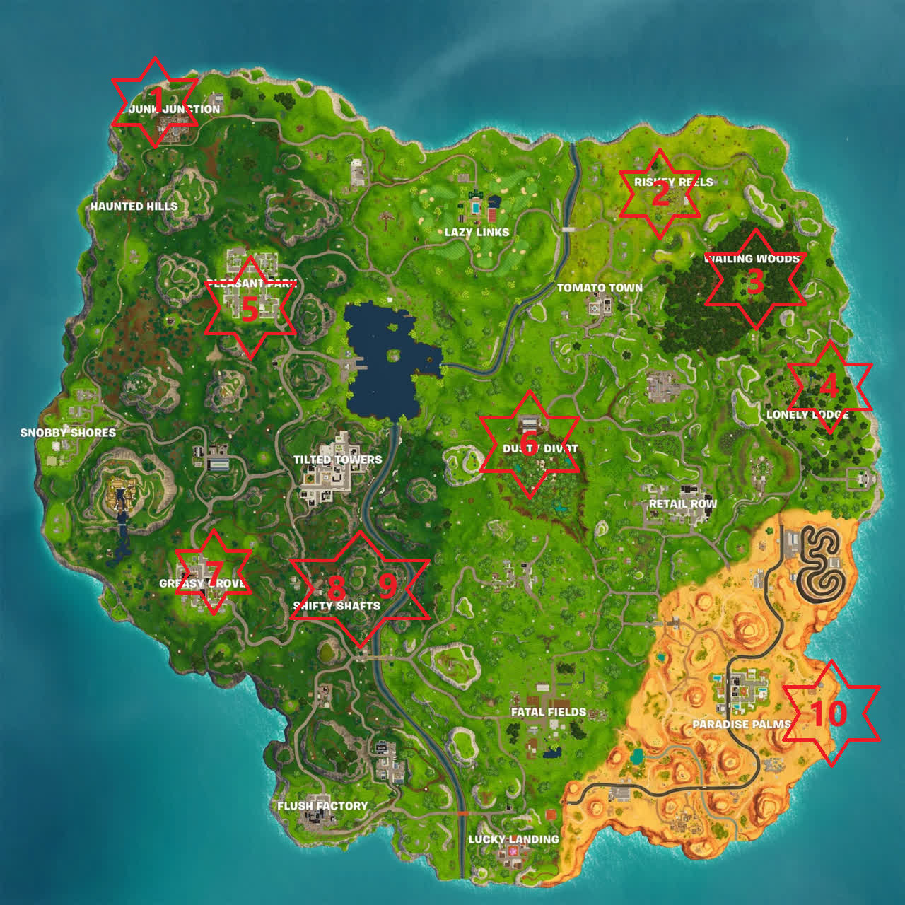 Где найти всех гномов в Fortnite OG для получения опыта