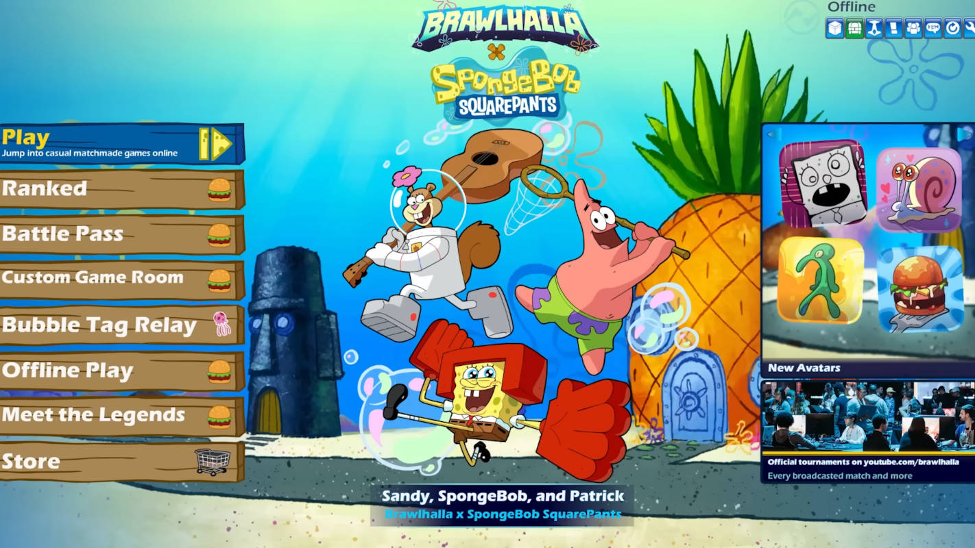 Патч ввел в файтинг Brawlhalla Губку Боба, Патрика и Сэнди
