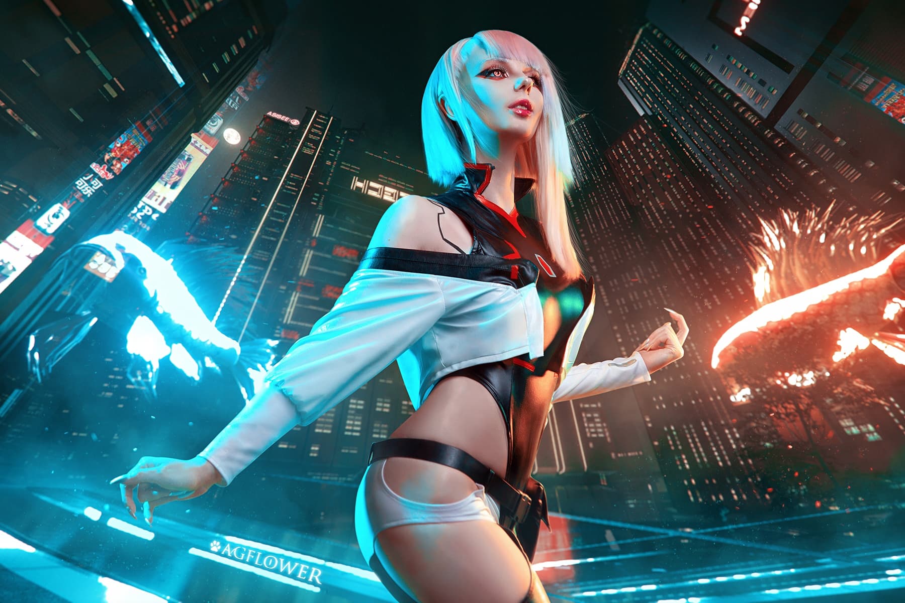косплей на Люси из Cyberpunk: Edgerunners — топ лучших фотографий 2023 года