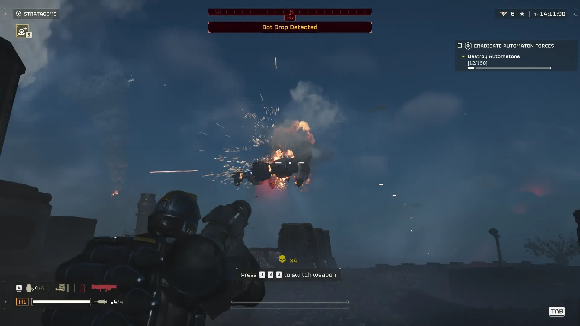 Уязвимости Десантного корабля (Dropship) в Helldivers 2 — куда стрелять?
