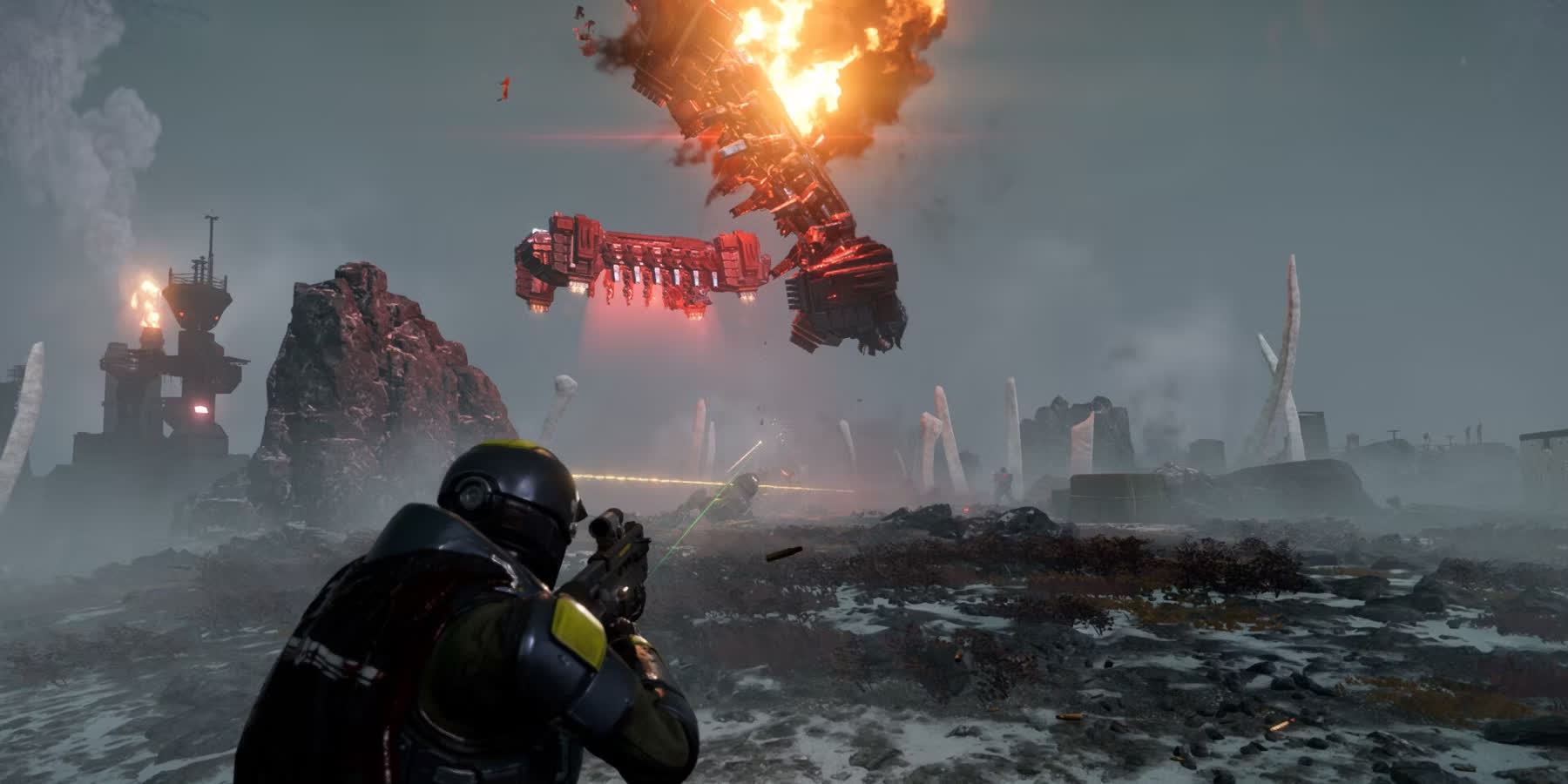 Как убить (уничтожить) Десантный корабль (Dropship) в Helldivers 2 — как победить космический корабль