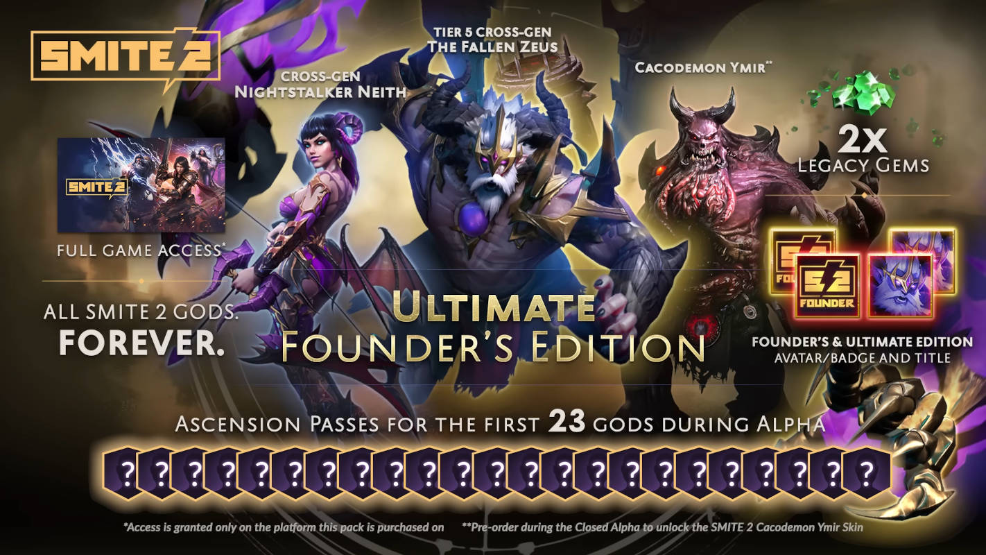 Авторы MOBA SMITE 2 показали содержимое наборов основателя