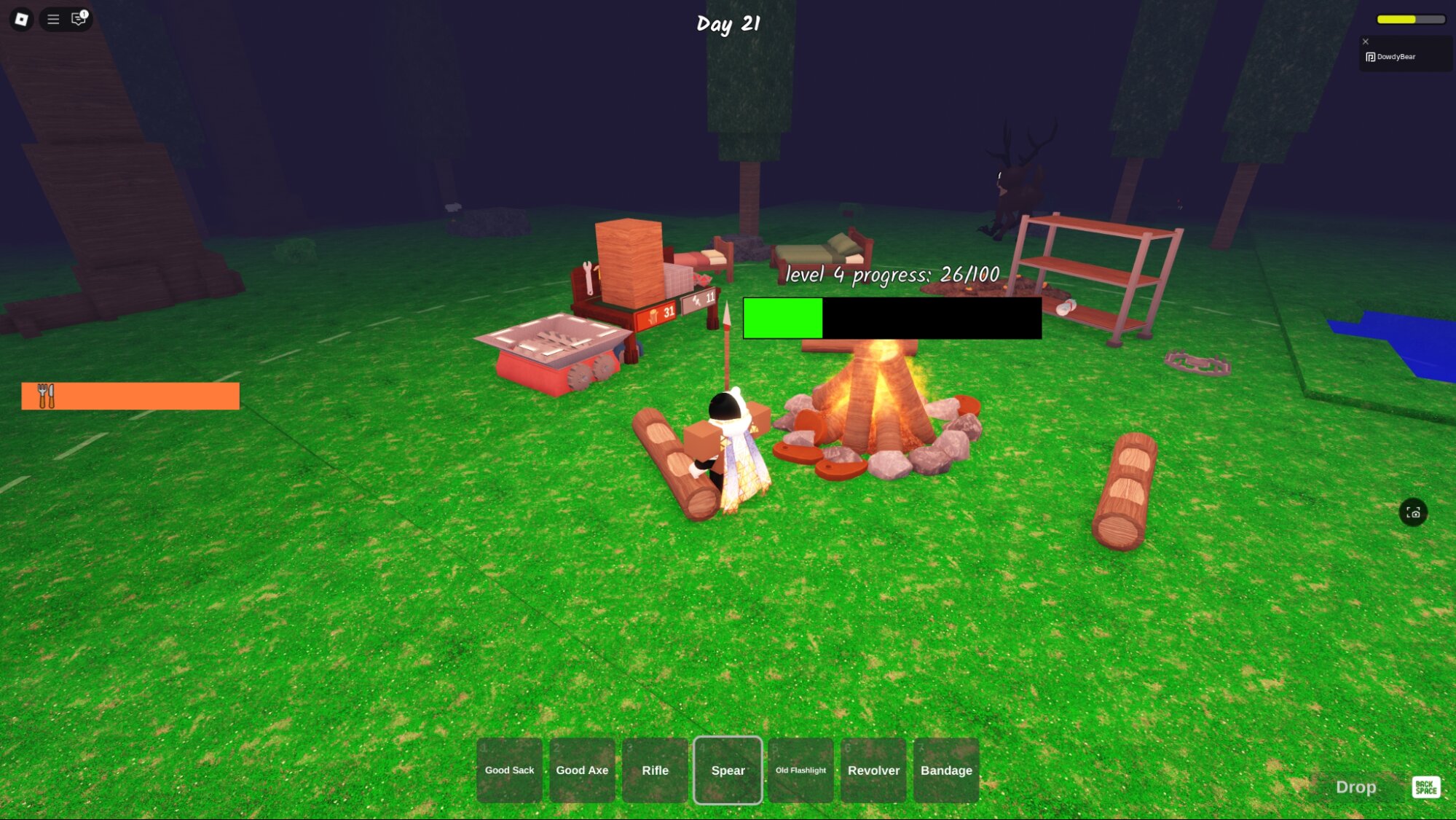 Все про костер в Roblox 99 Nights in the Forest: функции и как качать