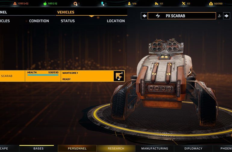 Как использовать машину в Phoenix Point