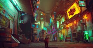 Обзор Stray — лапки-царапки и таинственный город будущего